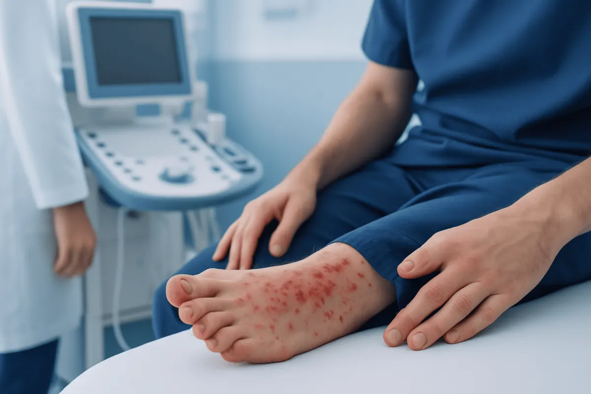 What the Rash May Look and Feel Like — rash on top of feet