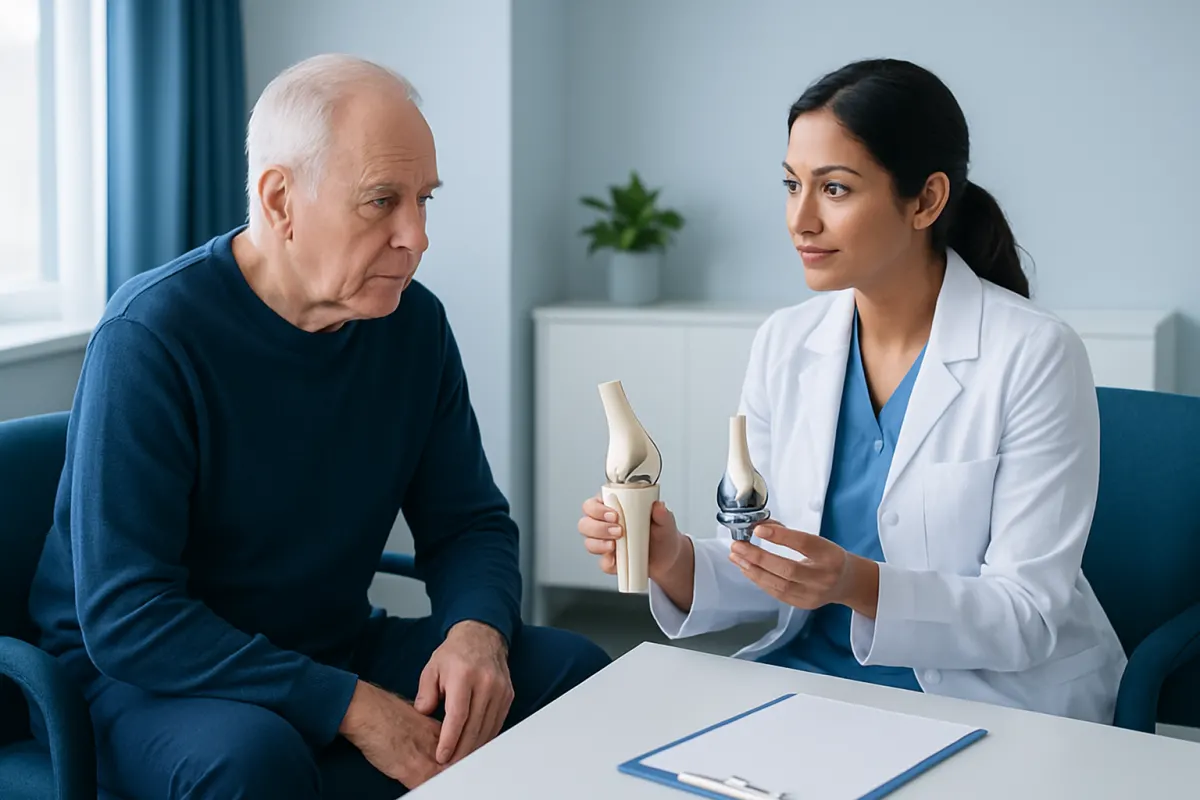 Orthopedic consultation on knee replacement materials at Acibadem Hospitals.