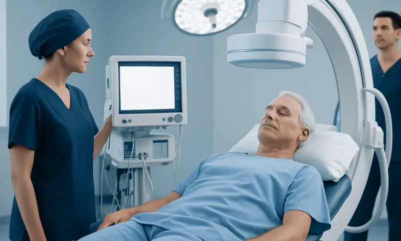 Medical team preparing patient for aortic aneurysm surgery at Acibadem Hospital.