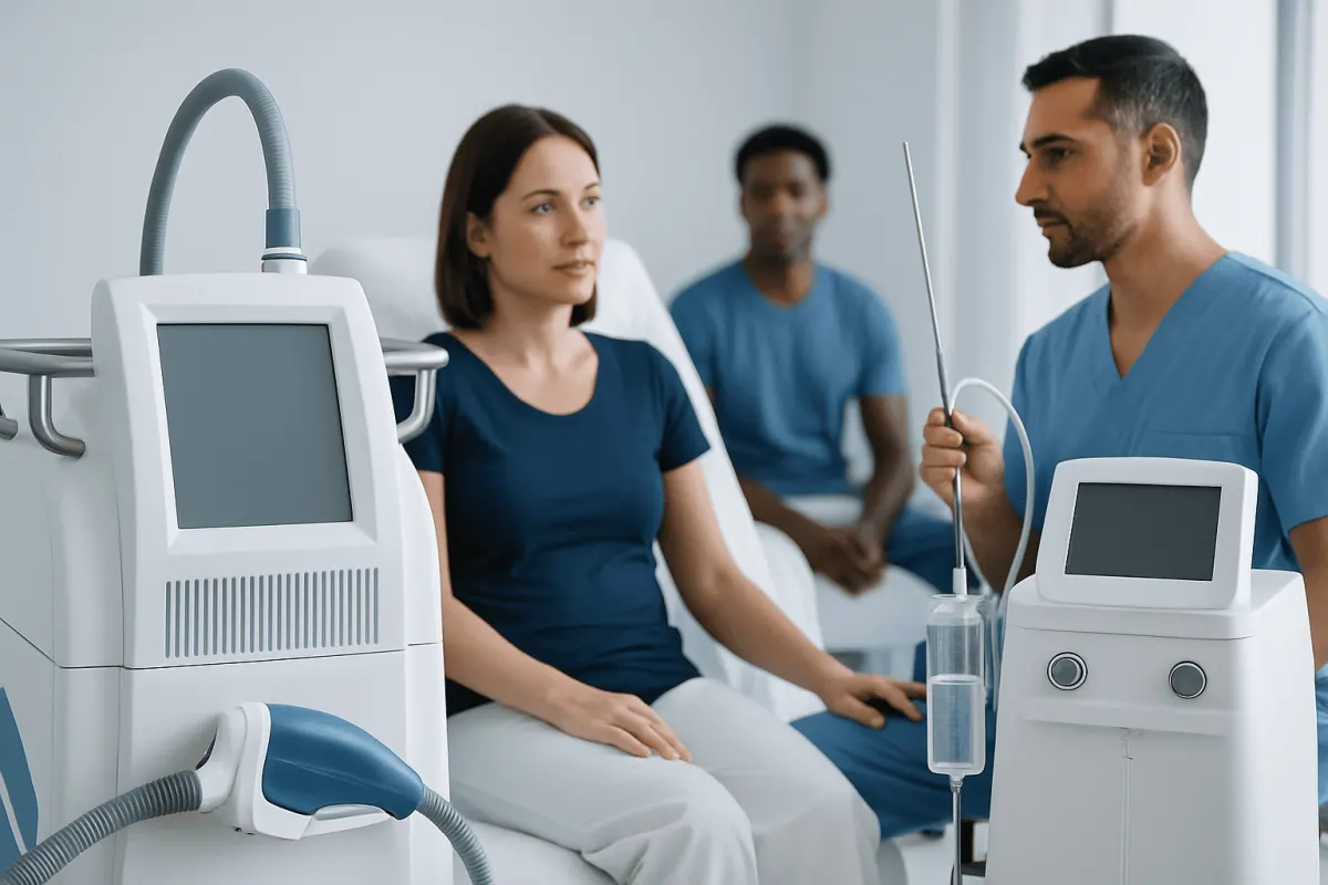Medical consultation for fat reduction treatment at Acibadem Hospital.