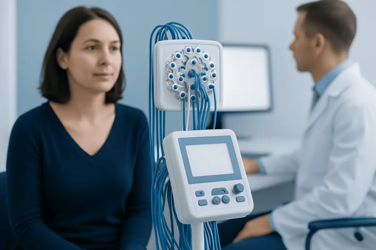 Patient undergoing neuropsychiatric assessment at Acibadem Hospital.