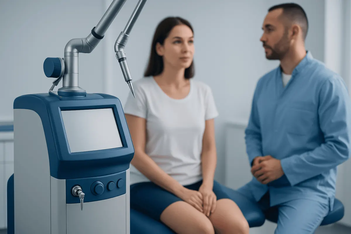 Medical consultation for aesthetic genital surgery at Acibadem Hospitals Group.