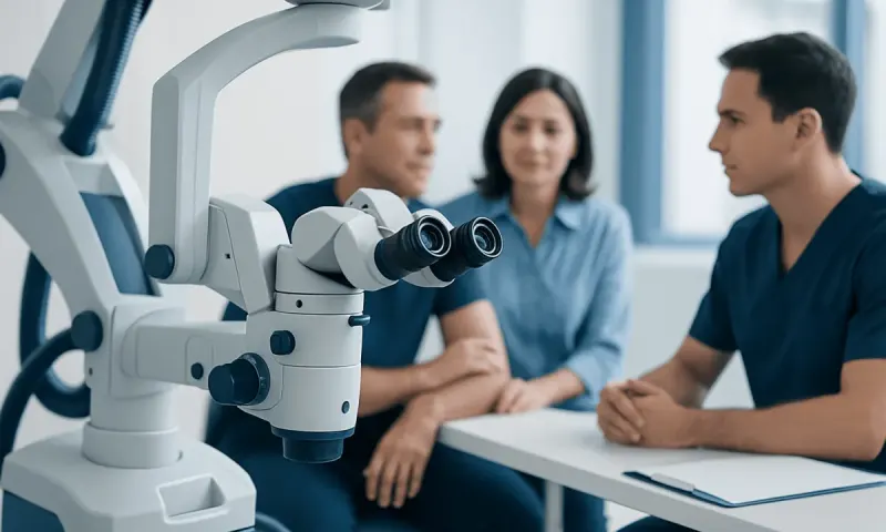 Medical team discussing with patient in a modern hospital room with advanced equipment.