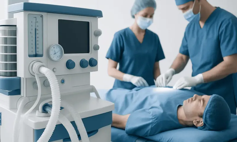 Medical team preparing for testicular removal surgery in a hospital setting.