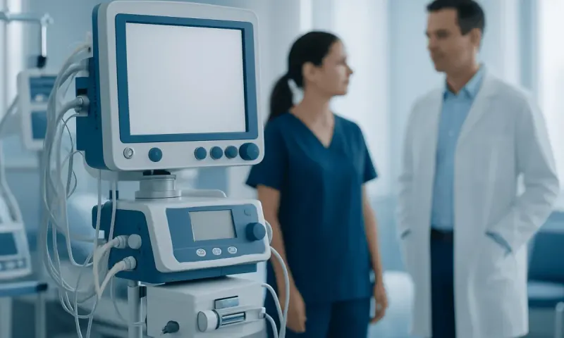 Medical professionals discussing patient care in a hospital setting.