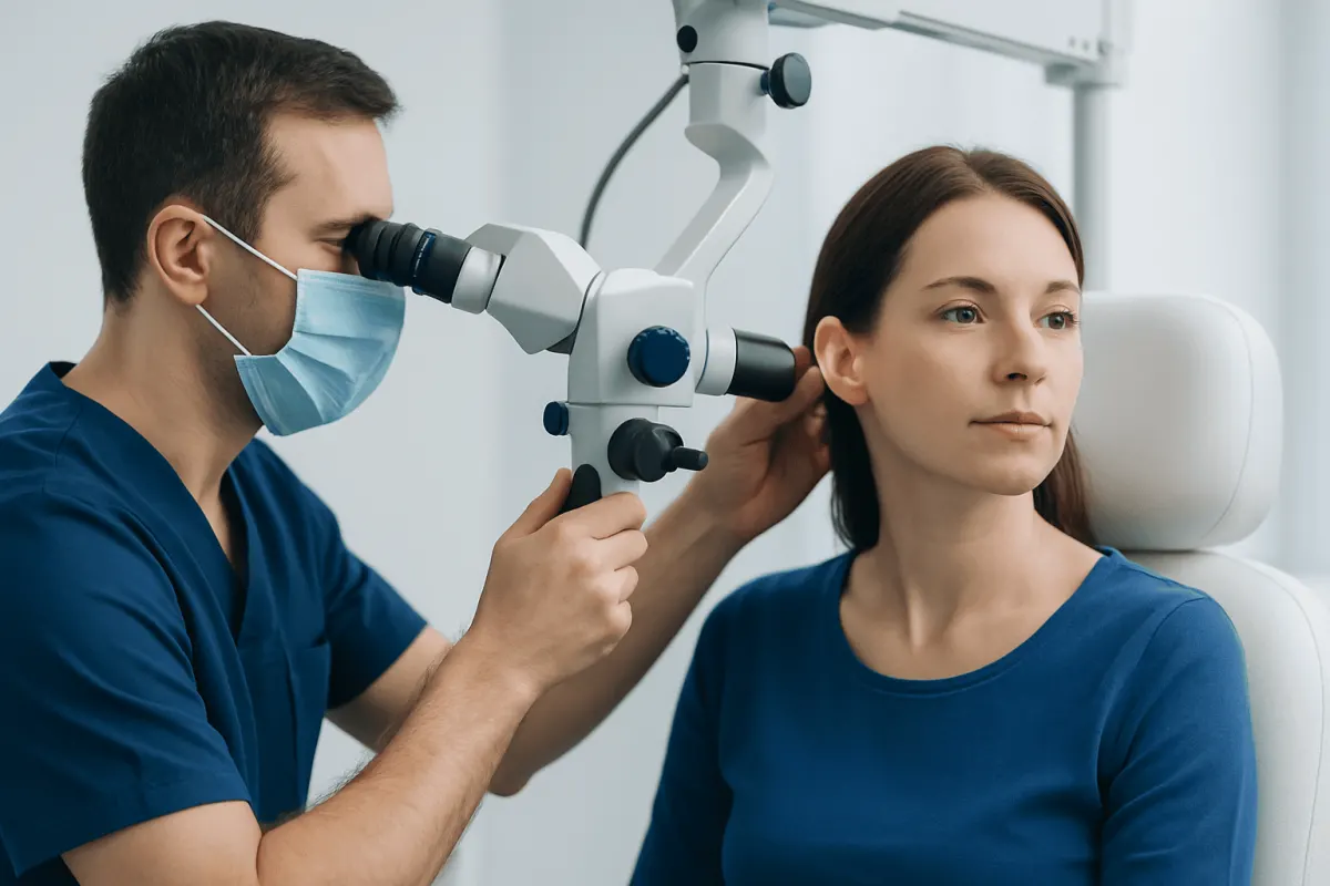 Why someone may need a first ENT appointment — ENT examination